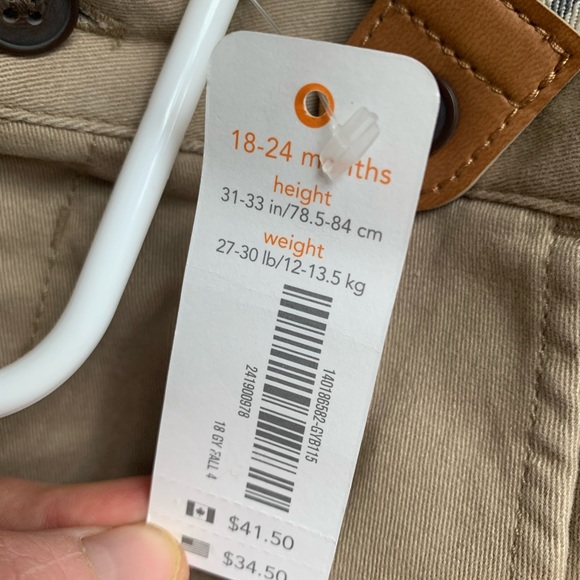 NWT Gymboree Khaki Dress Pants with Overalls - Picture 4 of 4